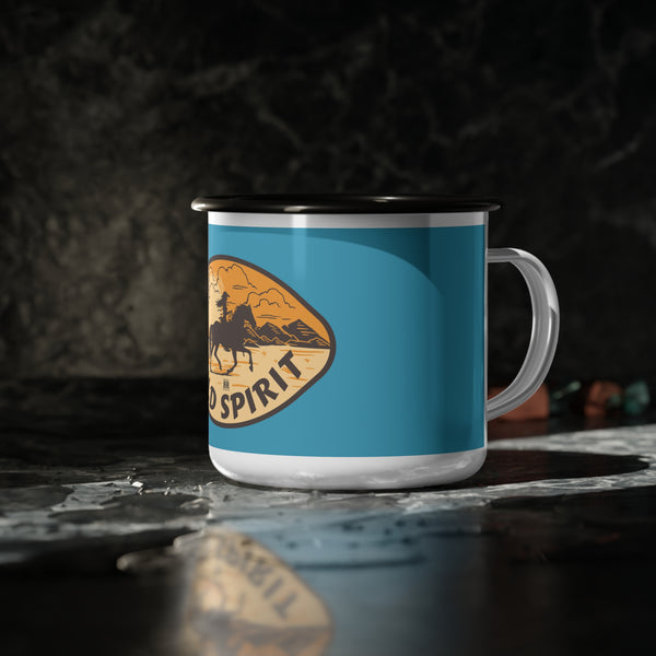 "Wild Spirit" -  Double R Western Enamel Camp Cup