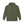 Military green pullover hoodie with front bison graphic, kangaroo pocket, and drawstring hood