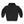 Black unisex full-zip hoodie with small RR logo on left chest