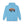 Sky blue western hoodie with front scenic graphic, kangaroo pocket, pullover hood