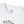 White crew neck T-shirt neckline with small logo label patch