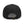 Black dad hat back view with adjustable strap and metal buckle