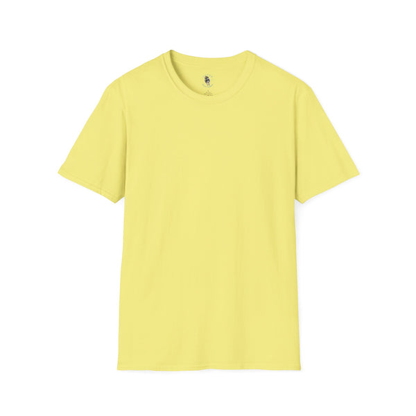 Women’s T-shirt in yellow with small back logo near the neckline