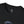 Black crewneck tee close-up of chest print and neck label