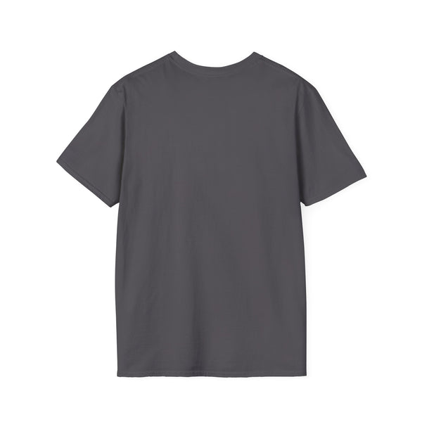 Charcoal crew neck T-shirt with short sleeves, plain front