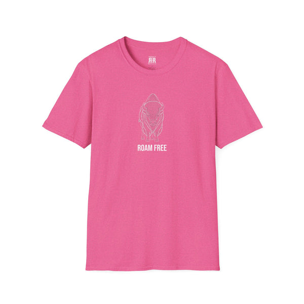 Spirit Line “Roam Free” White Bison Tee – Western Wear TShirt - Hot Off The Trail