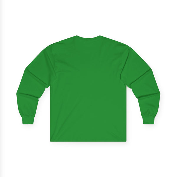 Long sleeve western T-shirt back view, green