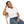 White crewneck T-shirt with short sleeves, relaxed fit, plain front.