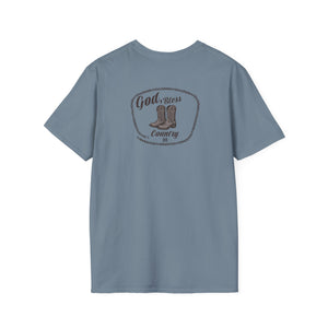 Blue T-shirt with oval 