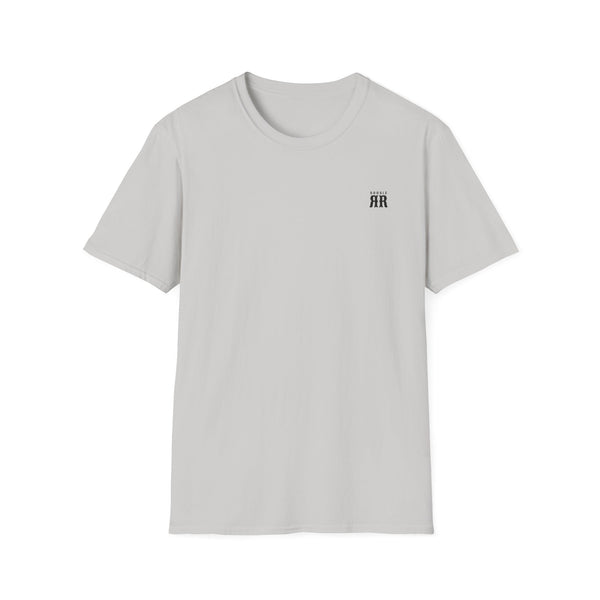 Light grey western graphic T-shirt with small chest “AR” logo