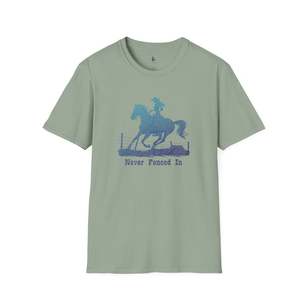 "Never Fenced In" Tee-  Women's western wear T-shirt