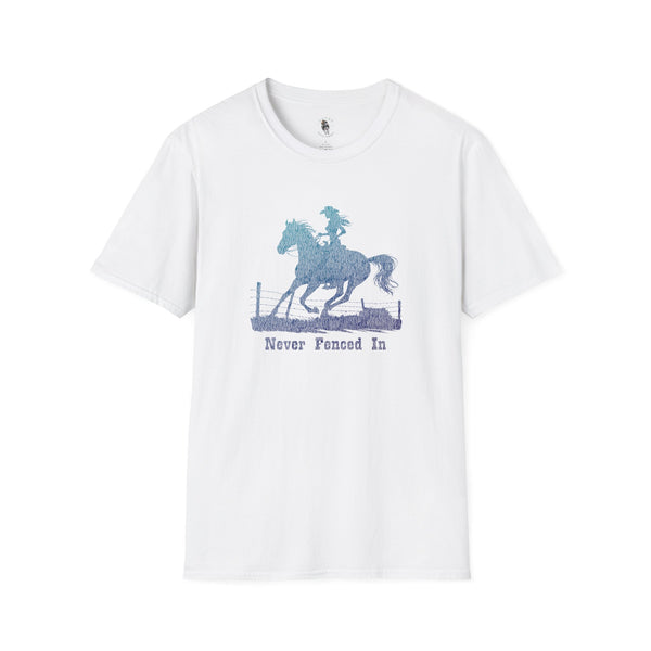 "Never Fenced In" Tee-  Women's western wear T-shirt