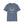 Heather indigo western graphic T-shirt with white antler logo and chest text