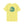 Women’s T-shirt in yellow with circular back graphic at center neck and chest