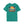 Teal men’s T-shirt with Aloha Spirit graphic featuring palms and flowers