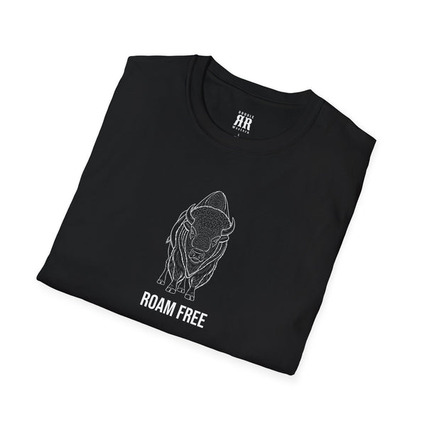 Spirit Line “Roam Free” White Bison Tee – Western Wear TShirt - Hot Off The Trail