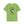 Green crew-neck graphic T-shirt with back skull hat and “I Ride Faster” text