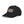 Black distressed baseball cap with cactus patch and curved brim, western logo front