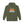 Olive green western hoodie with front chest graphic logo and kangaroo pocket