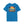 Men's tropical blue T-shirt with large front Aloha Spirit graphic and crew neckline