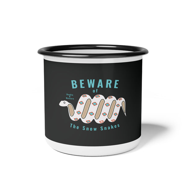 Beware of Snow Snakes - Enamel Camp Mug