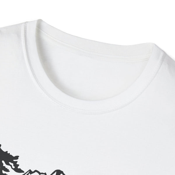White crew neck t-shirt neckline with ribbed collar detail