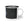 Black enamel camp mug with owl corner graphic and Double R logo, white handle and base