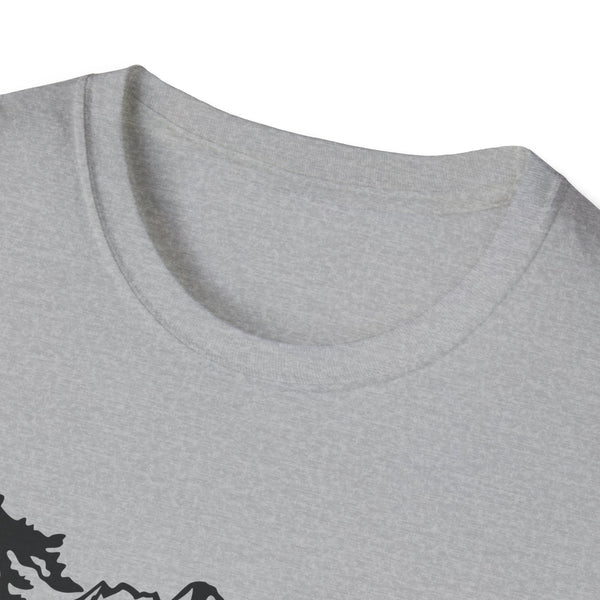 Sport grey crew neck t-shirt neckline with ribbed collar detail