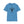 Blue crew-neck T-shirt with front bull graphic inside a triangle logo