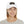 White dad hat on model, rectangle leather logo patch
