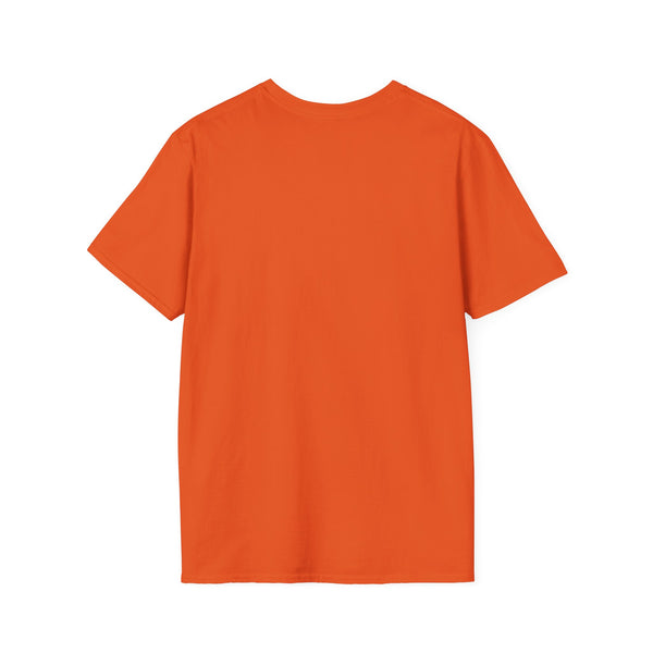 Cowboy graphic T-shirt, orange crewneck short-sleeve