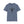 Denim blue crew-neck T-shirt with front bull graphic inside a triangle logo
