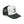 Western trucker hat side view with white front panel, Bison Spirit logo, dark green mesh