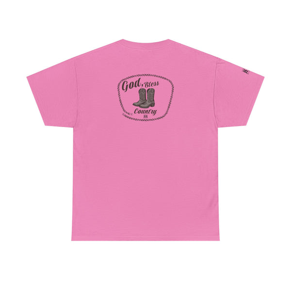 "God Bless Country" -  Double R Western's - Back Graphic Heavy Cotton Tee