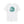 Women’s white T-shirt with large teal back graphic circular emblem