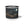 Enamel camp mug with black rim, black body, moonlit cowboy on horse decal