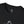 Black T-shirt neckline with circular Outer Space Cowboy emblem