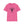 Pink crew-neck T-shirt with front bull graphic inside a triangle logo
