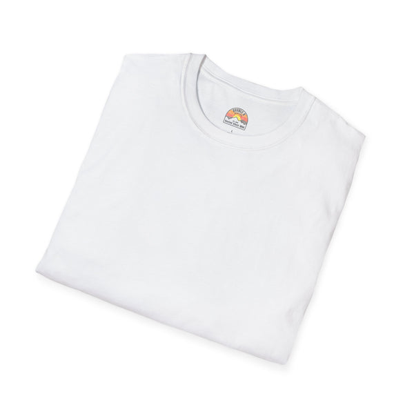 Heavy cotton T-shirt, white, crew neck with small chest logo label.