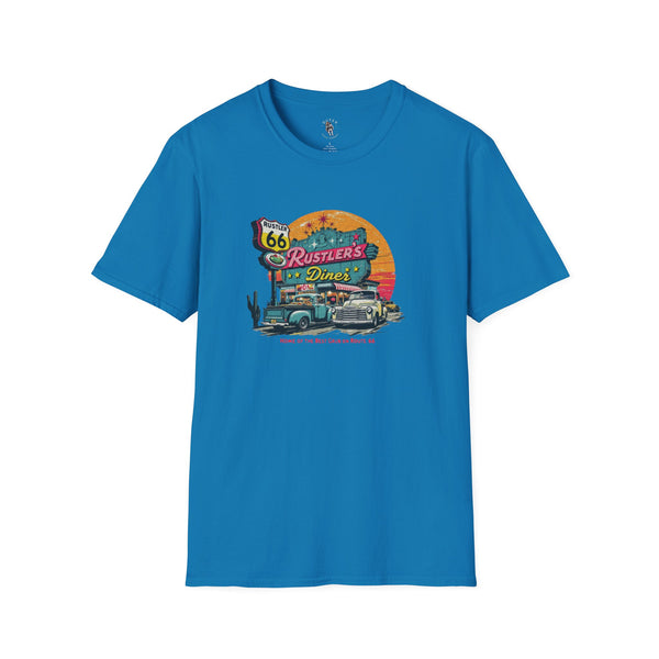 "Rustler’s Diner Tee"  - western wear Softstyle T-Shirt