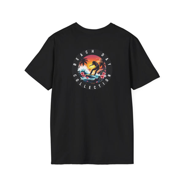 Island Cowboy Adventure Western Wear Graphic T-Shirt in Black, back graphic view