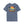 Men's slate-blue T-shirt with large front Aloha Spirit graphic and crew neckline