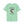 Mint green crew-neck graphic T-shirt with back skull hat and “I Ride Faster” text