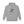 Gray pullover hoodie with front graphic, hood with drawstring, and kangaroo pocket