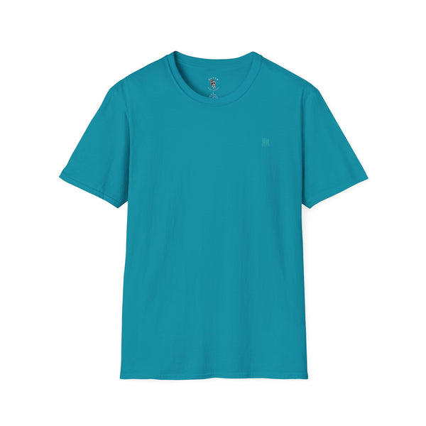 Island Cowboy Adventure Western Wear Graphic T-Shirt in Tropical Blue, front view