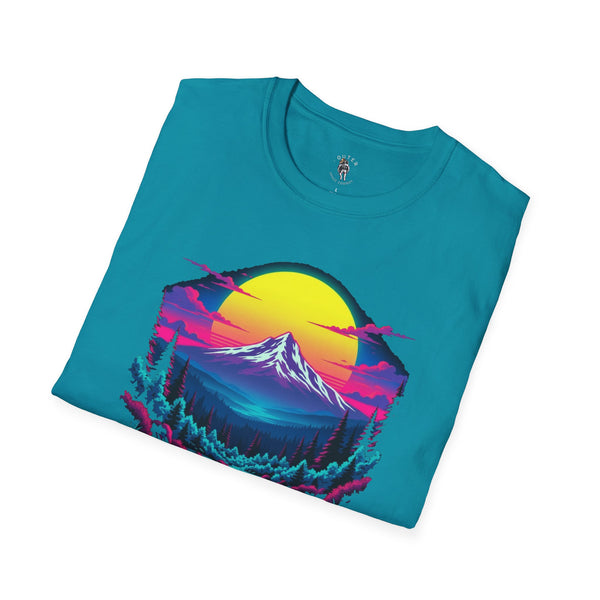 Mt. Hood Neon Skyline Western Graphic T-Shirt