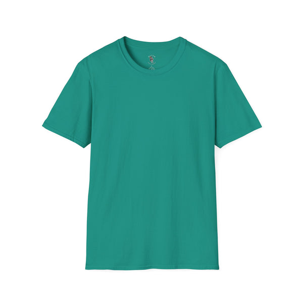 Green crewneck T-shirt with small chest logo