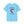 Light blue graphic T-shirt with skull cowboy hat graphic and “Ride Faster” text