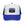 Royal and white Bison western trucker hat with front patch and blue mesh sides