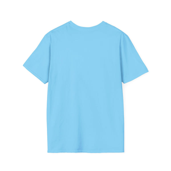 Women's western graphic T-shirt in light blue, crew neck short sleeves